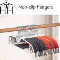 Plastic Clothes Hanger Set - Lightweight, Space-Saving, Non-Slip, Slim Designed, Dry and Wet Clothes Hanger Set with 360° Swivel Hook and Rubber Coating - Gray