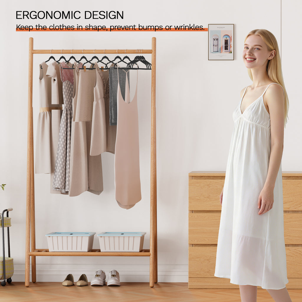 Black Velvet Hangers 60 Pack, Slim Space Saving Suit Hangers for Closet Organizer, Rotating Silver Hook, Non Slip Clothes Felt Hanger Heavy Duty for Coat,Shirt, Pants, Camisole, Dress